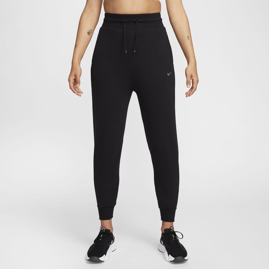 Nike Dri-Fit Women's Black Flare Sweatpants Stretch Sz Medium