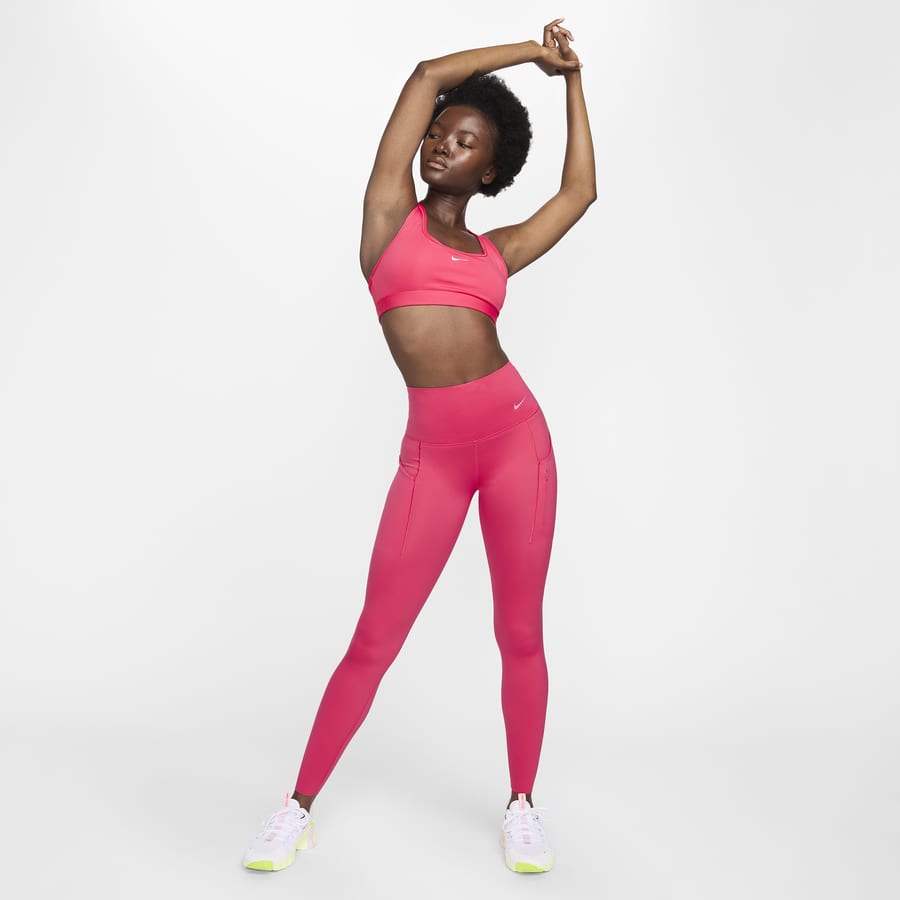 Baby pink workout leggings online