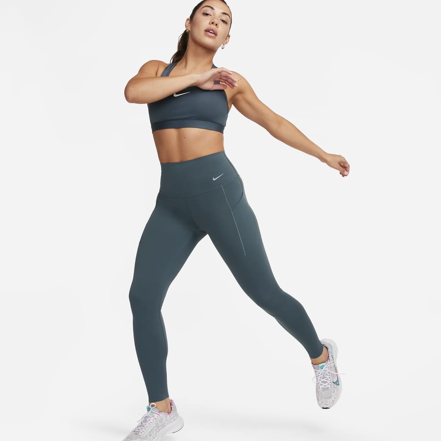 Nike Pro Dri Fit Hypercool Black Pink Capri Compression Tights Leggings  Small