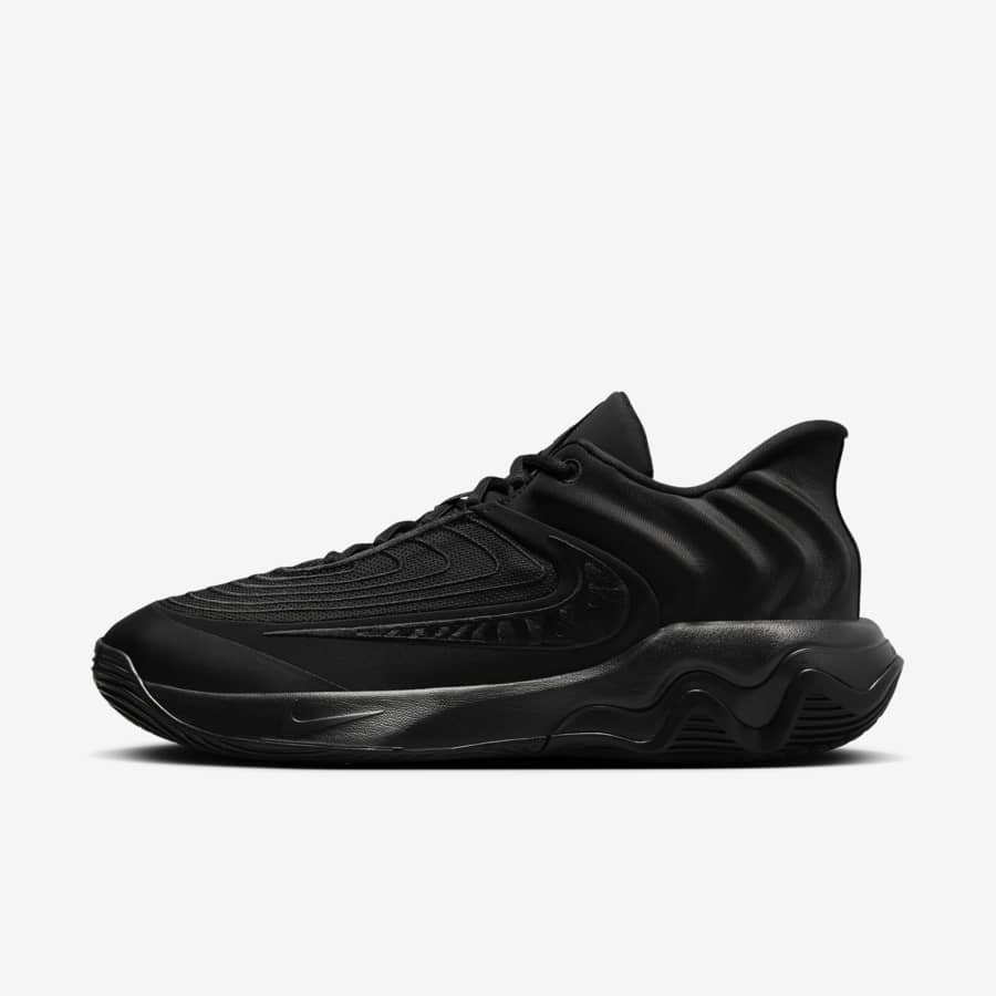 Shiny black nike shoes shop