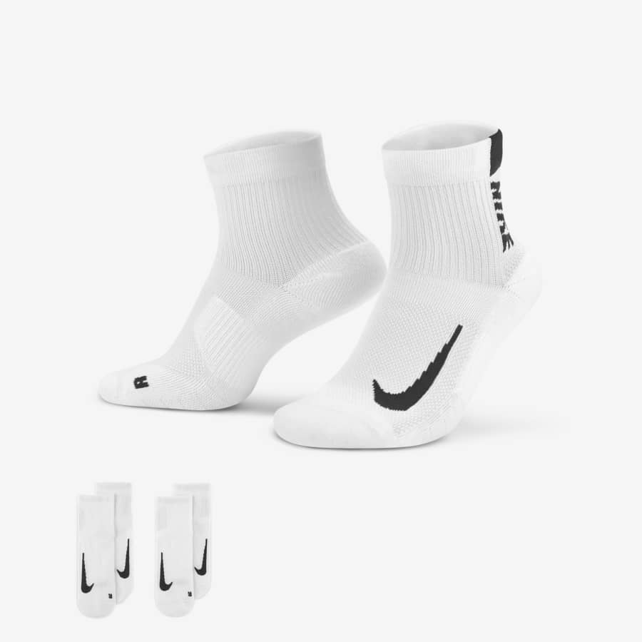 White nike running socks store
