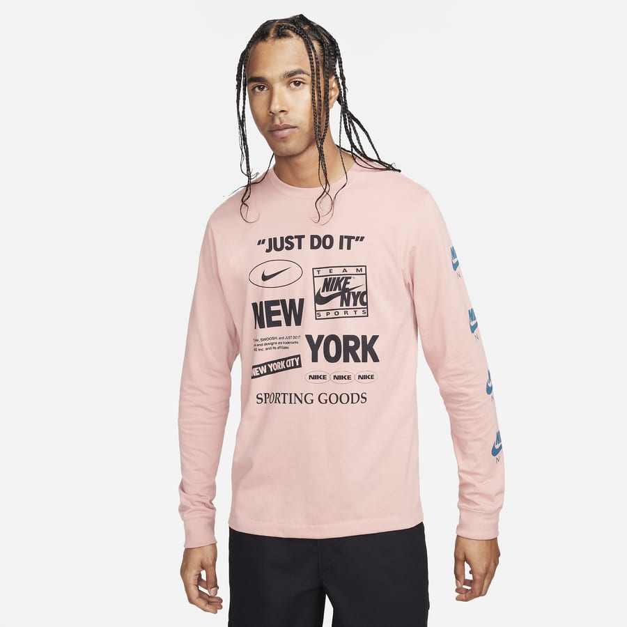 Camiseta nike rosa hotsell hombre