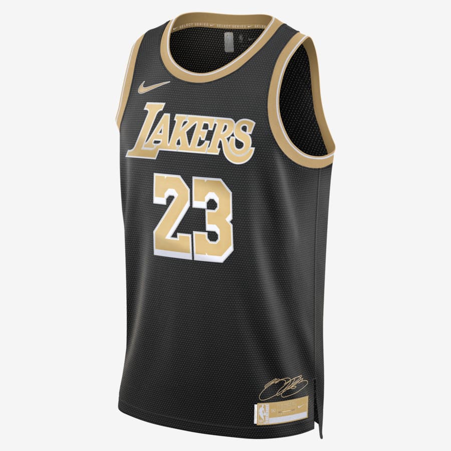 Nike LeBron James Los Angeles Lakers 2024 Select Series Dri FIT NBA Swingman Jersey men Jerseys Black in size S