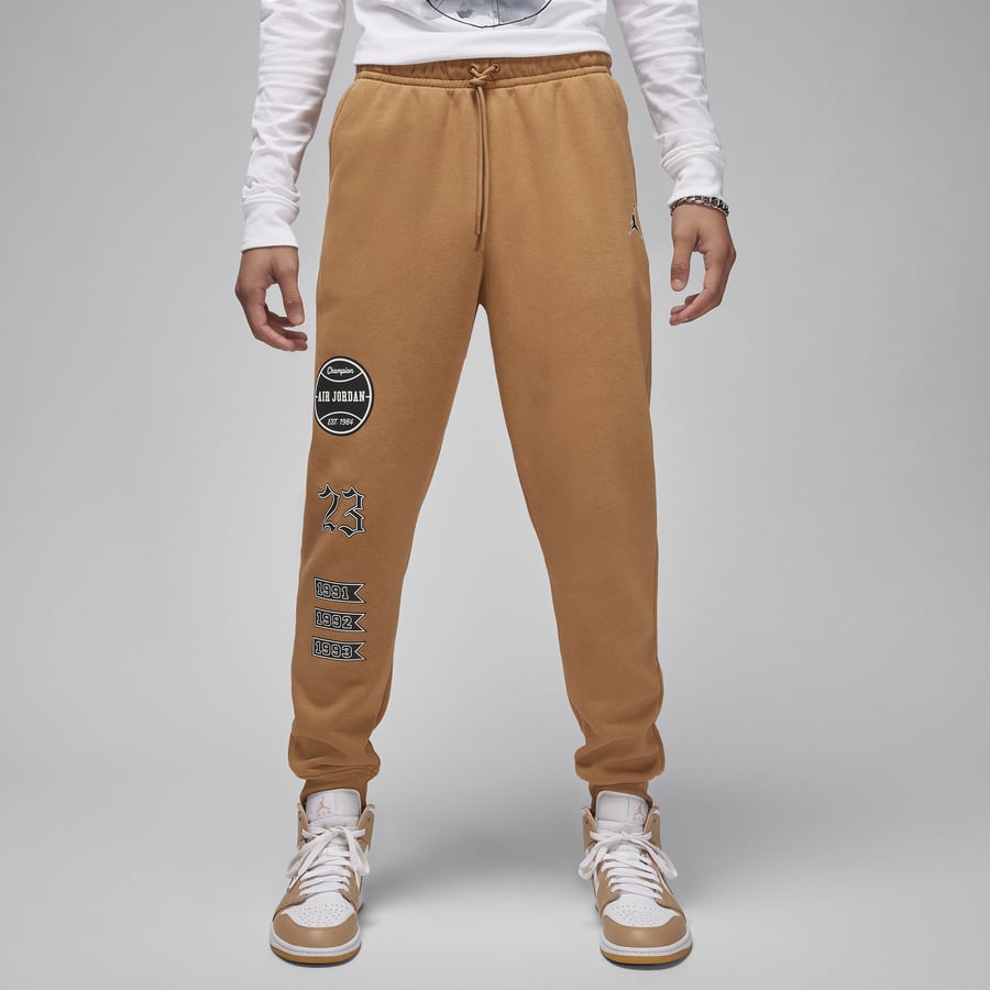 Nike Collection Fleece loose fit cuffed sweatpants in brown