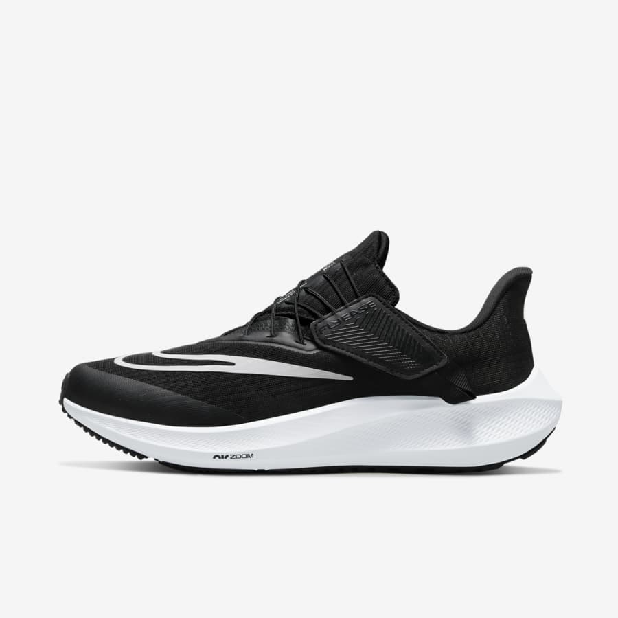 Black nike sneakers without laces store
