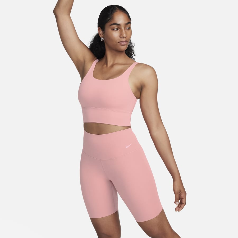Nike Pro Leggings With Pink Waistband