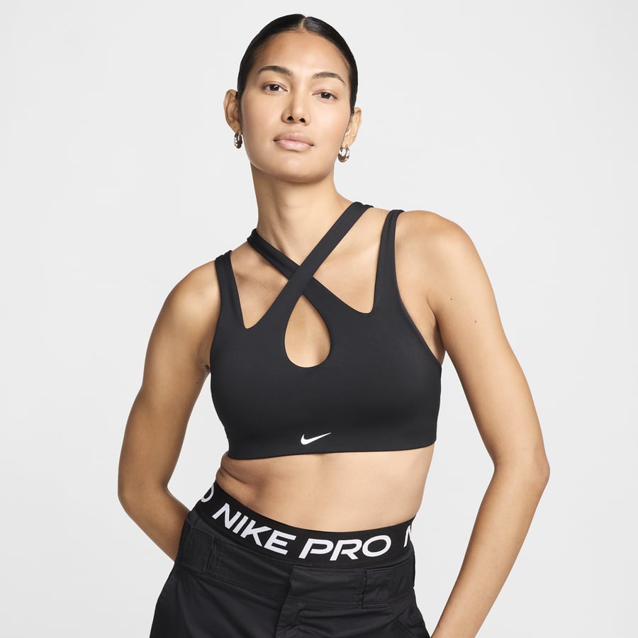 Nike pro sports bra size chart sale