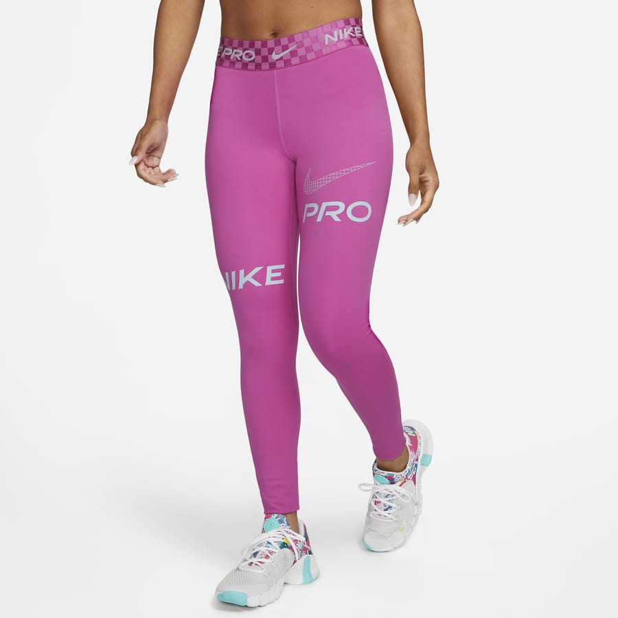 Nike Girls NSW Favorite High Waist Leggings in Pink Foam/Magic Ember Size XL