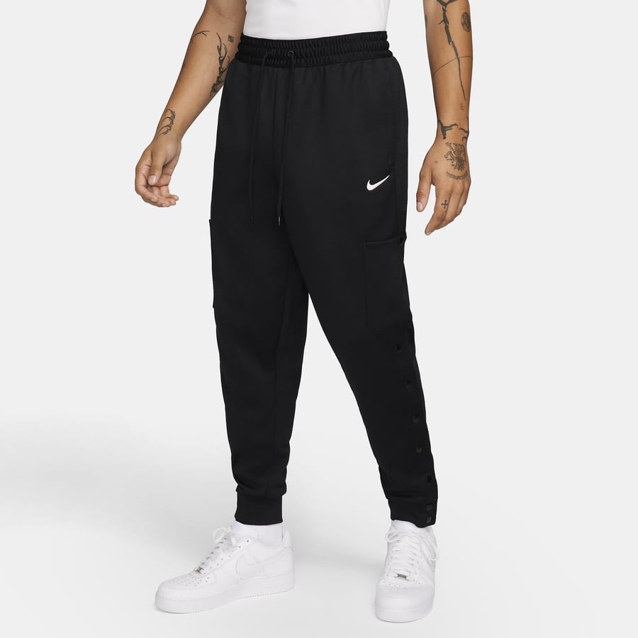 Nike Athletic Sweatpants Men’s L Loose Fit Athletic Swish Pants Pockets  Baggy