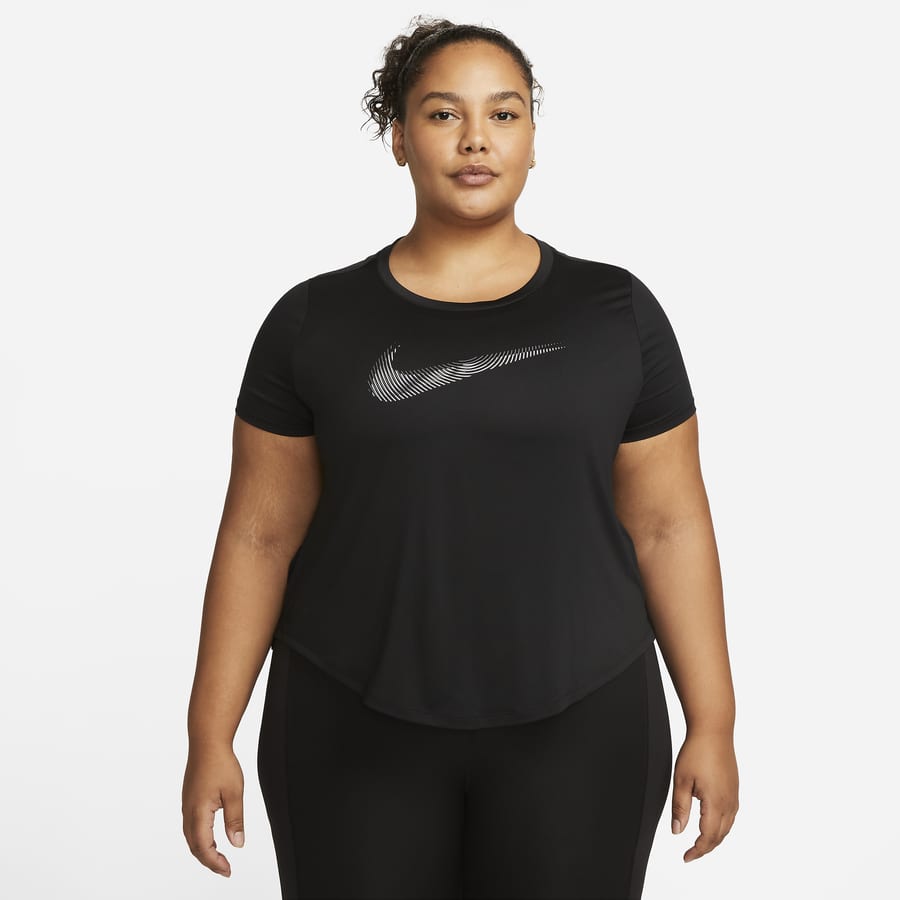 Nike Performance BRA CROP - Long sleeved top - black/white/black -  Zalando.de