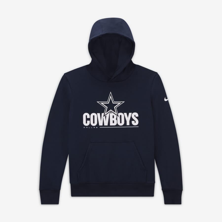 Men's Nike Navy Dallas Cowboys Big & Tall Fan Gear Prime Logo Fleece Performance Pullover Hoodie