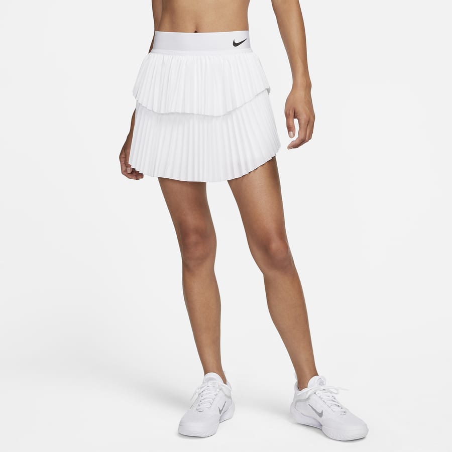Bolle Womens Club Whites Athletic Skirt with Attached Shorts Asymmetrical Ruffles-Ideal 