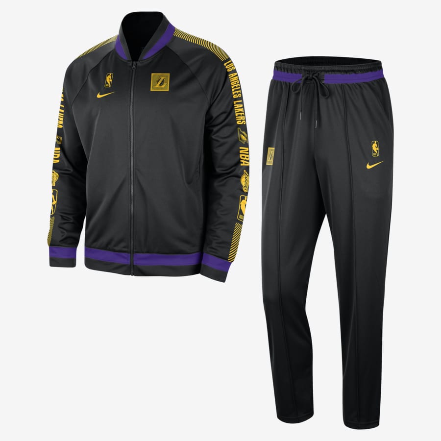Los Angeles Lakers NIKE NBA Purple Showtime Full-Zip Hoodie Jacket  Men's MEDIUM