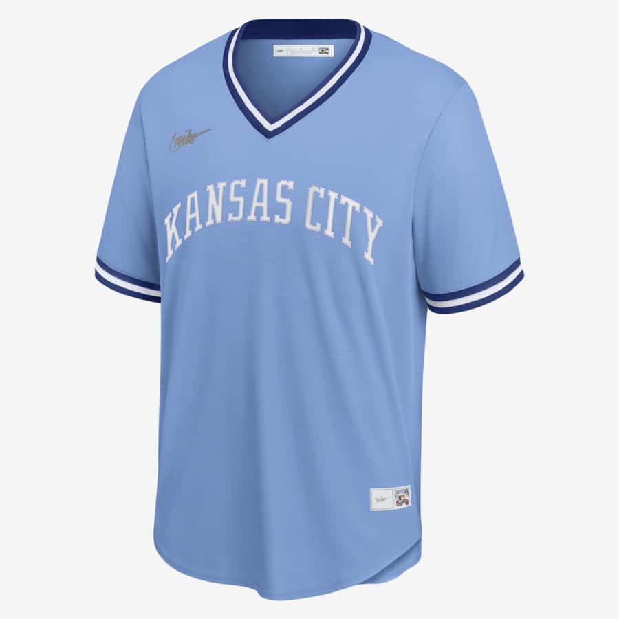 Men's Kansas City Royals Nike Light Blue Camo Jersey