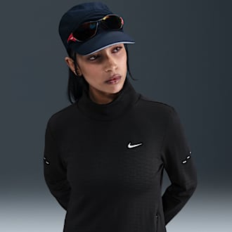 nike women's therma fleece icon clash long sleeve training top