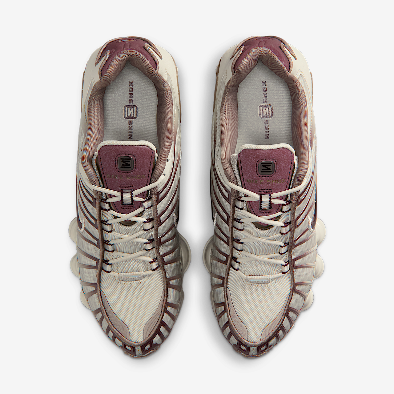 Nike Nike Shox sneaker Light Bone/Mink Brown/Burgundy Crush