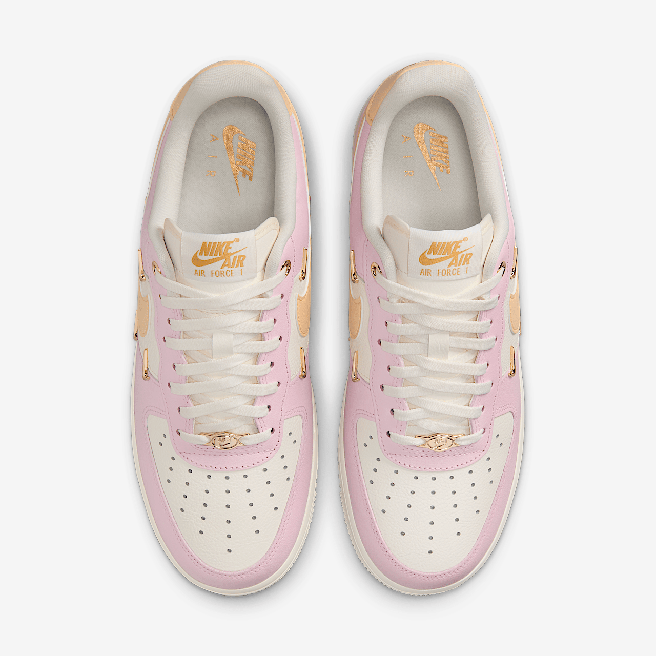 Nike Air Force 1 sneaker Pink Foam/Sail/Metallic Gold/Pale Vanilla