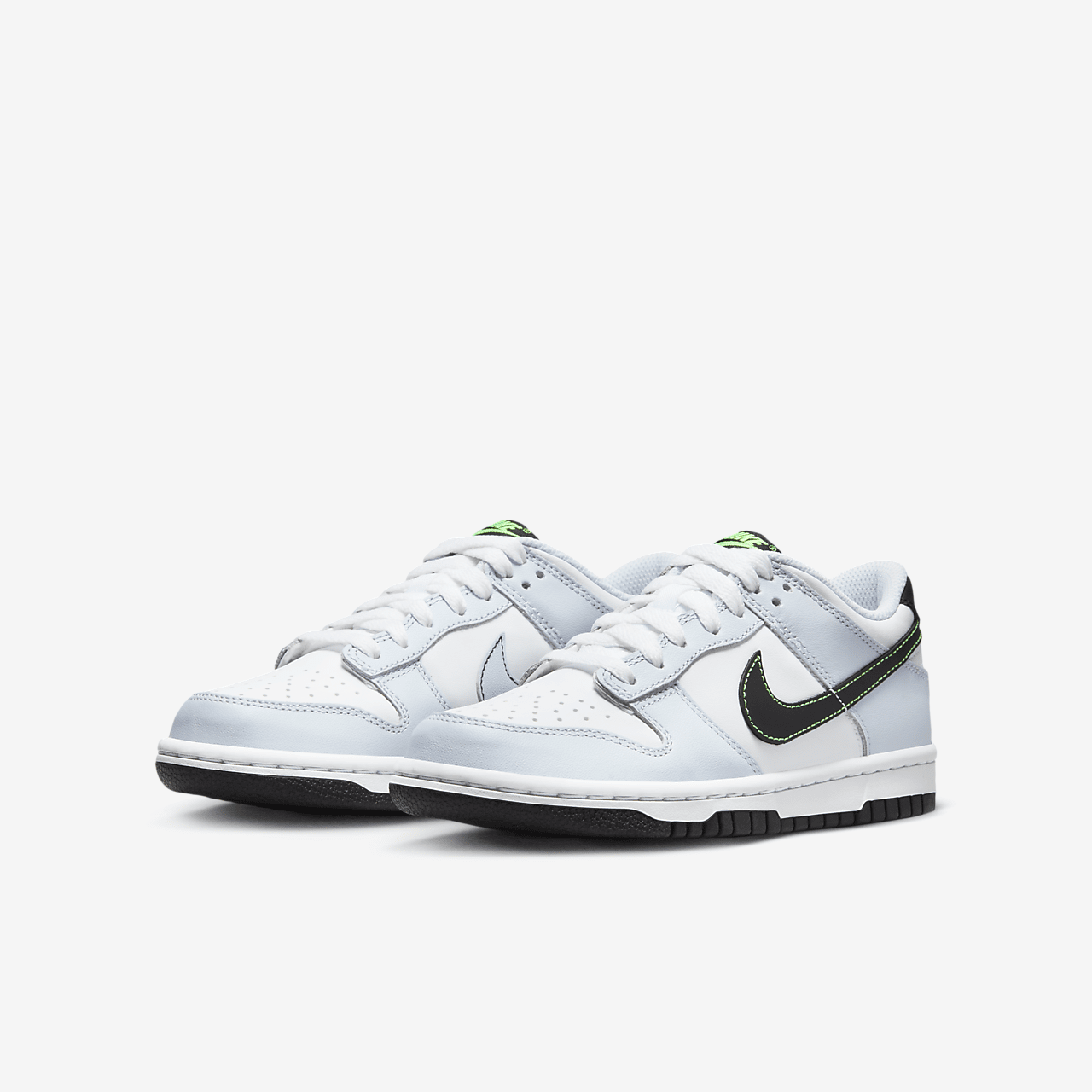 Nike Dunk Low sneaker Wit/Football Grey/Green Strike/Zwart