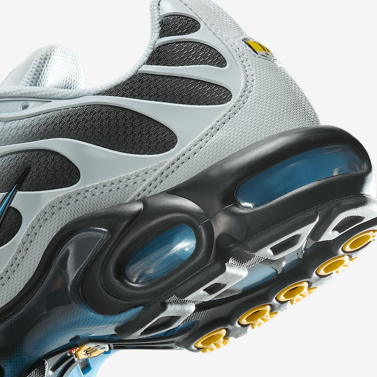 Nike Air Max Plus sneaker Pure Platinum/Dark Smoke Grey/Zwart/University Blue