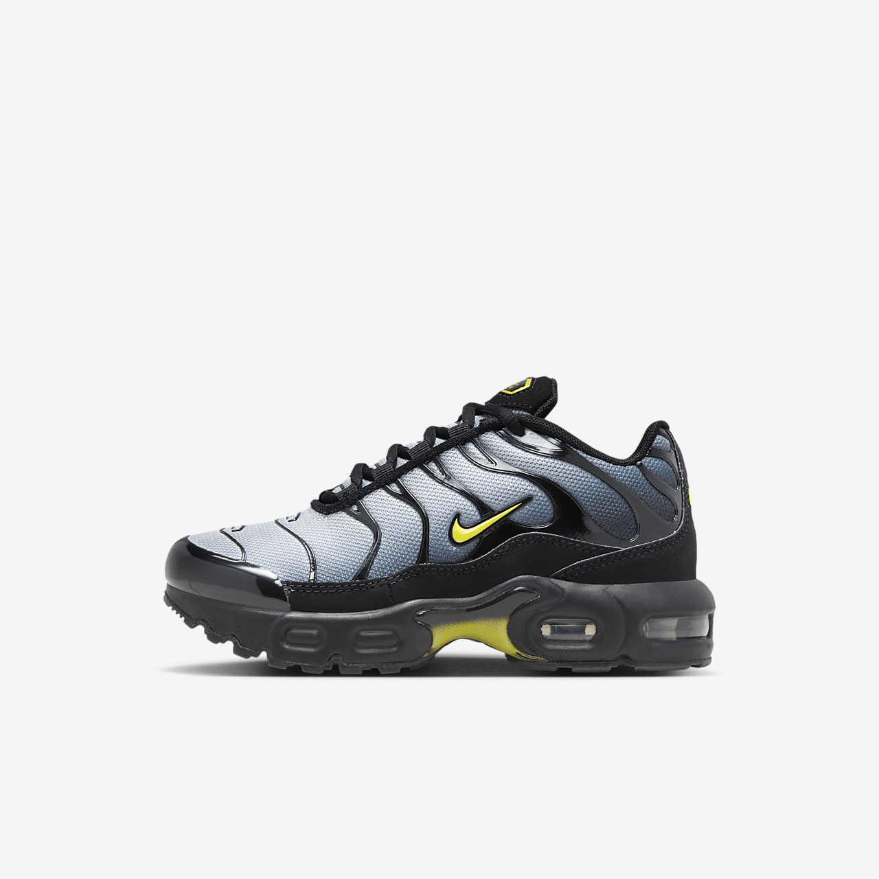 Nike Air Max Plus sneaker Zwart/Wolf Grey/Opti Yellow