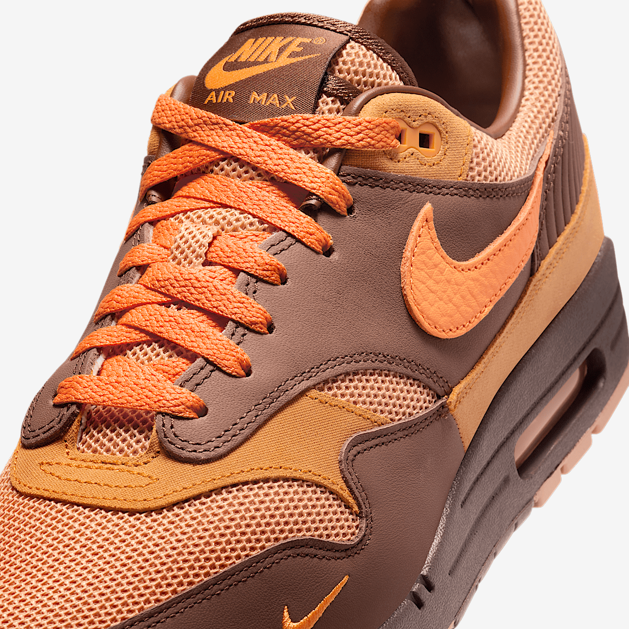 Nike Air Max 1 sneaker Cacao Wow/Amber Brown/Monarch/Bright Mandarin