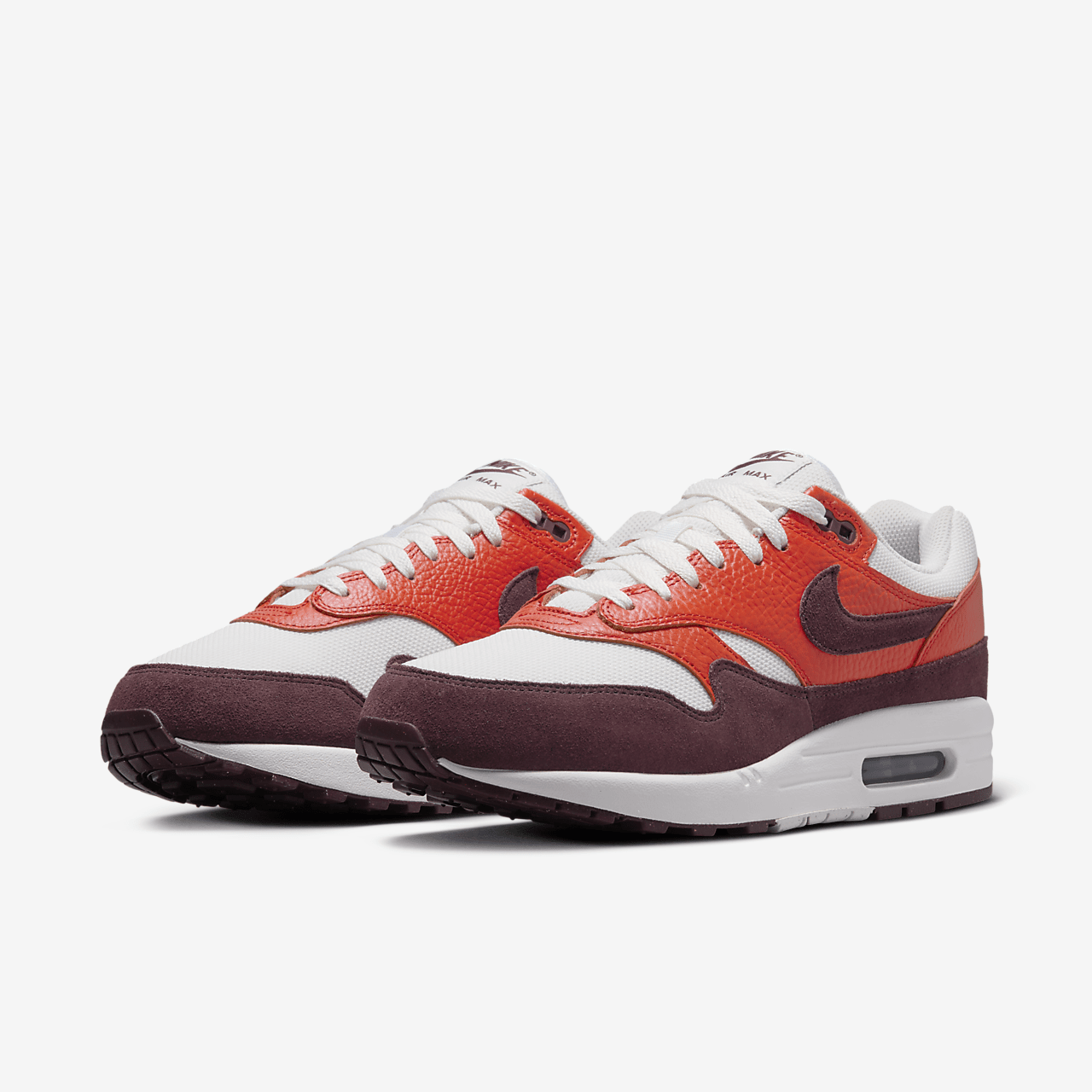 Nike Air Max 1 sneaker Summit White/Picante Red/Burgundy Crush