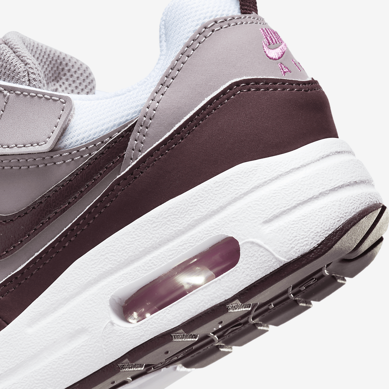 Nike Air Max 1 sneaker Wit/Light Violet Ore/Playful Pink/Burgundy Crush