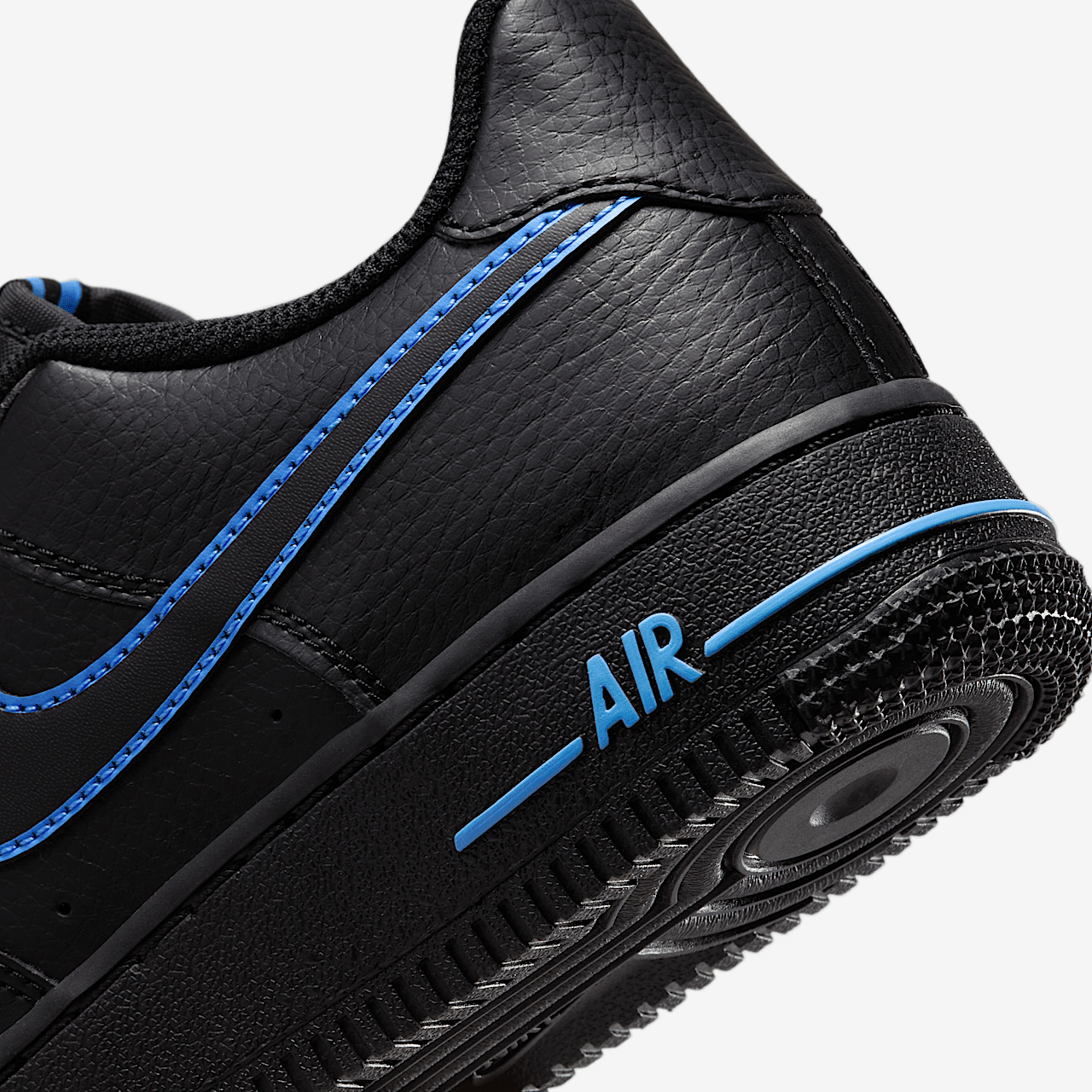 Nike Air Force 1 sneaker Zwart/University Blue/Zwart