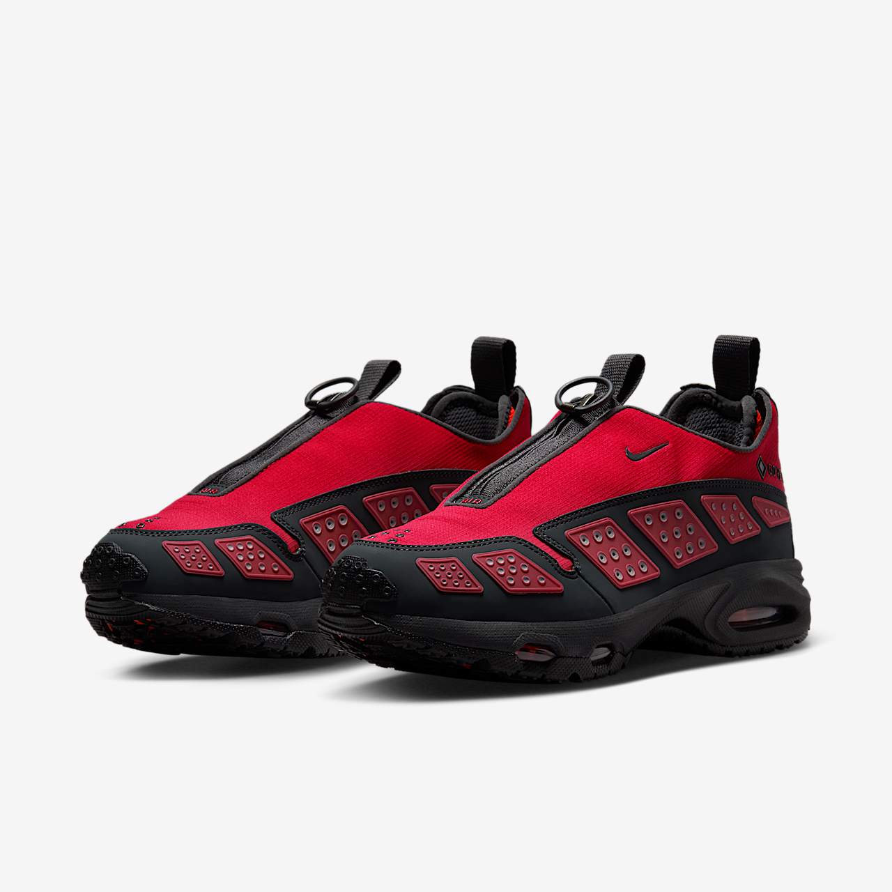 Nike Air Max SNDR sneaker Hyper Crimson/Fire Red/Zwart/Dark Smoke Grey