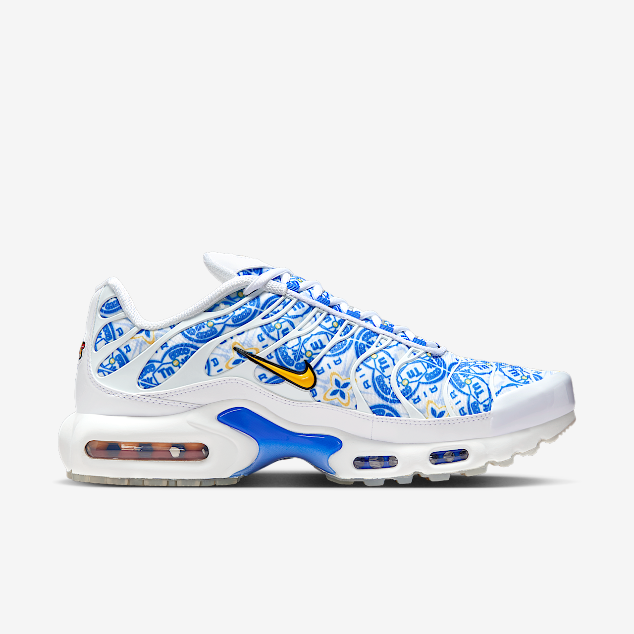 Nike Air Max Plus sneaker Wit/Zwart/Game Royal/Varsity Maize