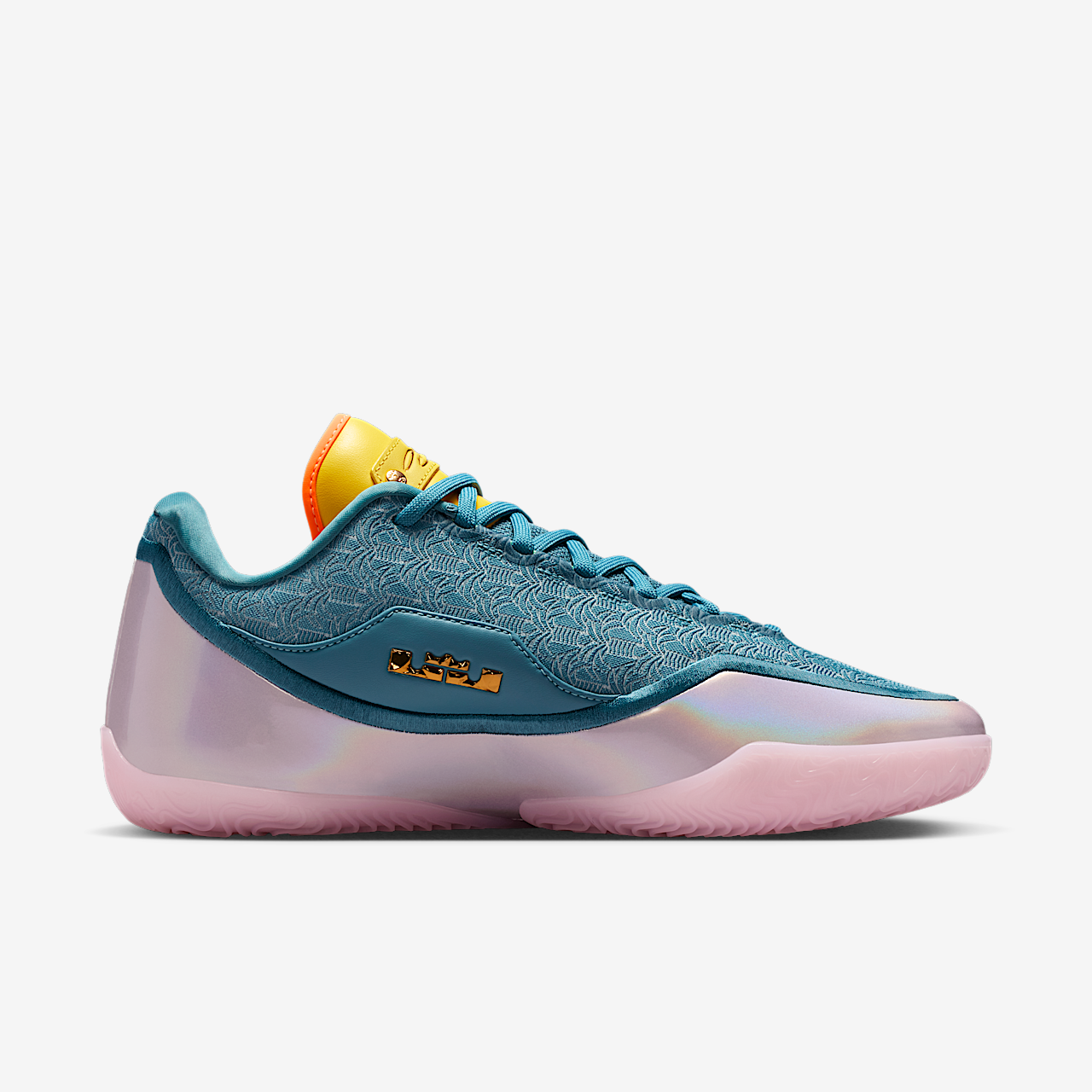 Nike LeBron sneaker Smokey Blue/Lightning/Total Orange/Meerkleurig