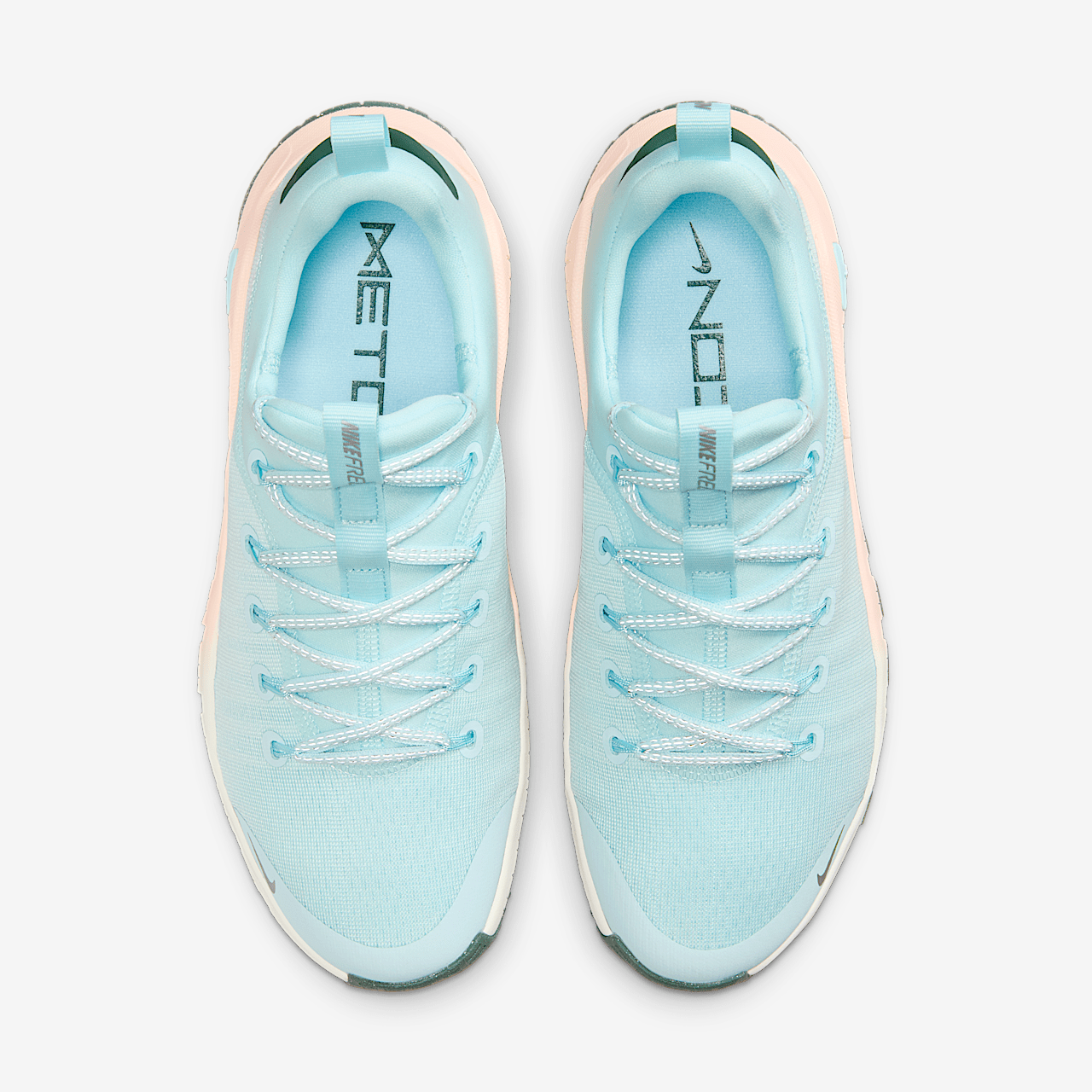 Nike Free sneaker Glacier Blue/Washed Coral/Vintage Green/Metallic Silver