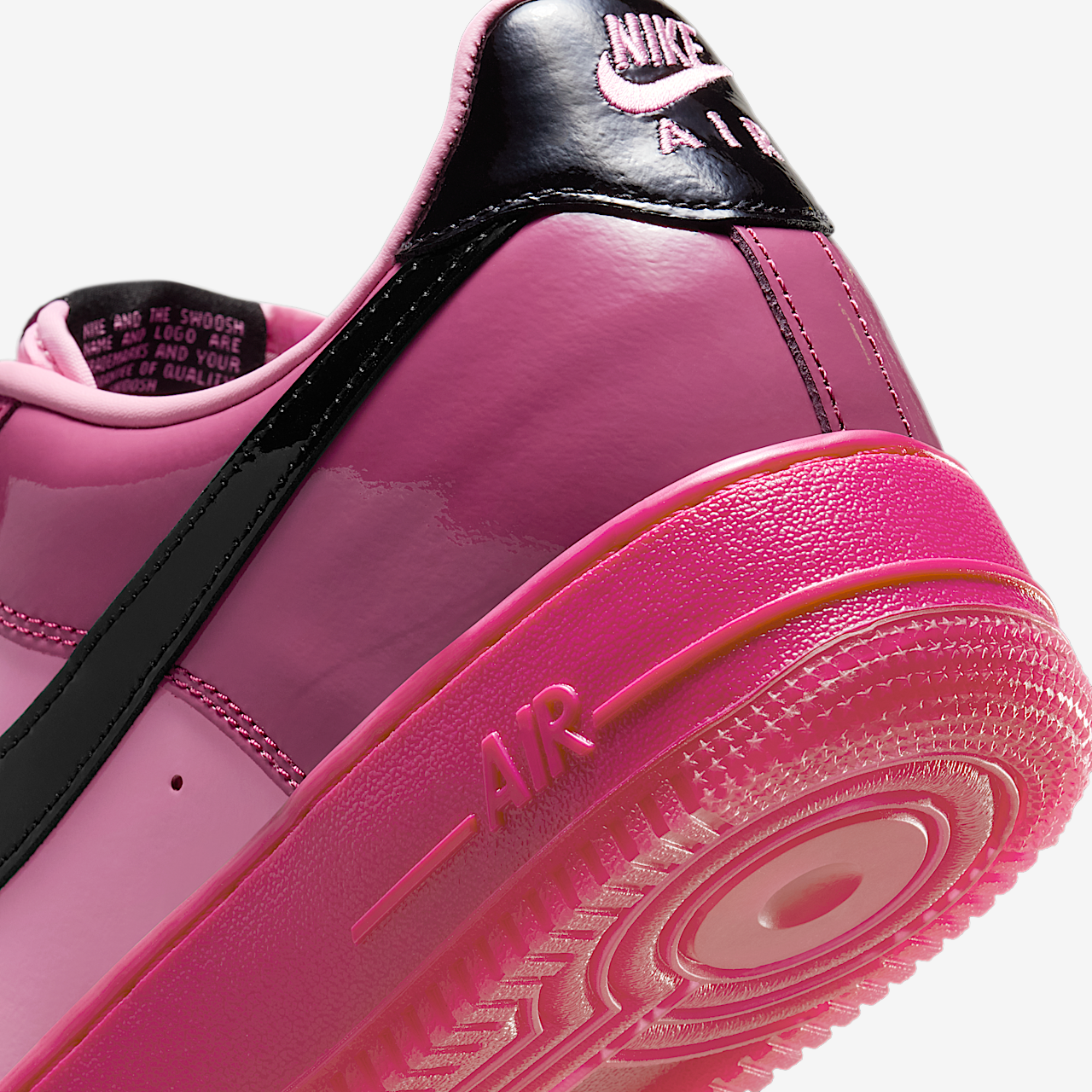 Nike Air Force 1 sneaker Pink Cooler/Mulberry Rose/Hyper Blue/Zwart