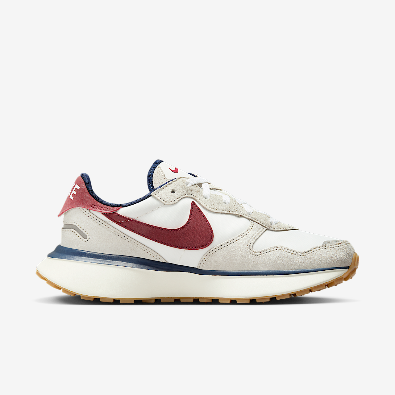 Nike Phoenix Waffle sneaker Light Bone/Sail/Midnight Navy/Team Red