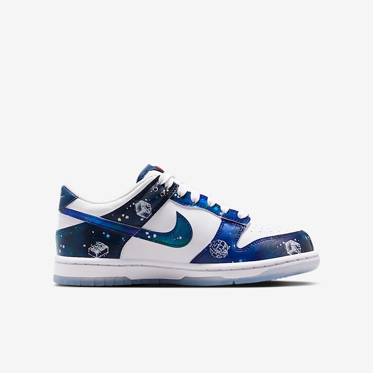 Nike Dunk Low sneaker Wit/Brave Blue/Metallic Platinum/Meerkleurig