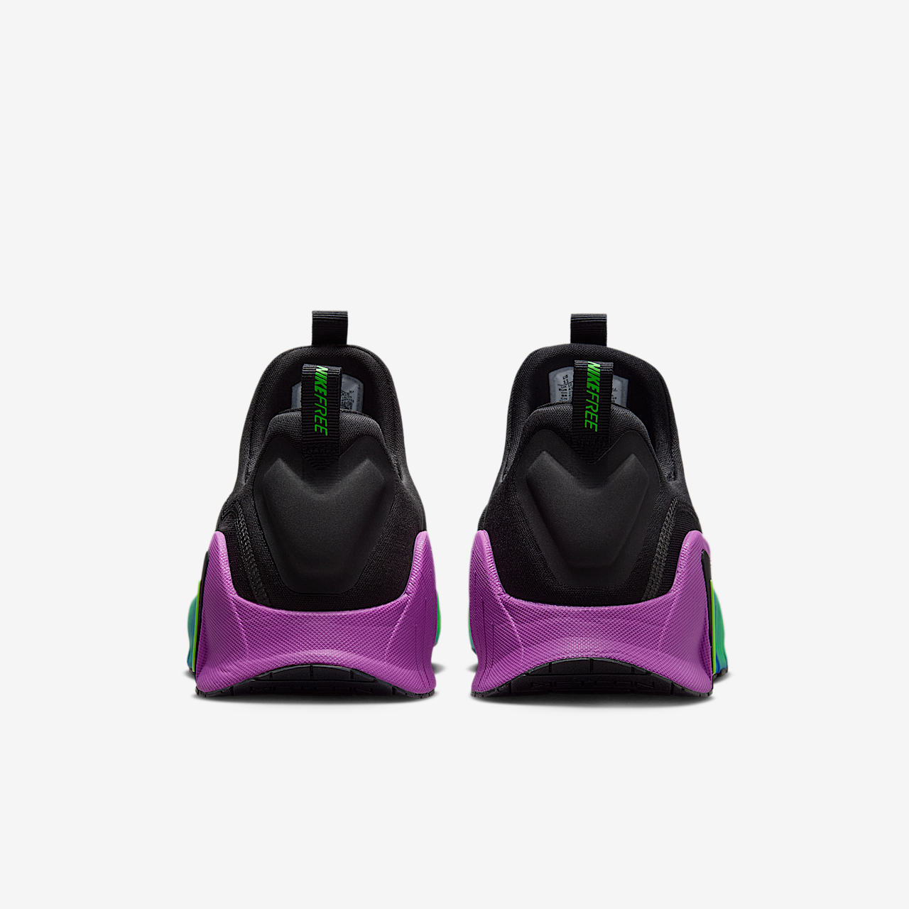 Nike Free sneaker Zwart/Vivid Purple/Comet Blue/Green Strike