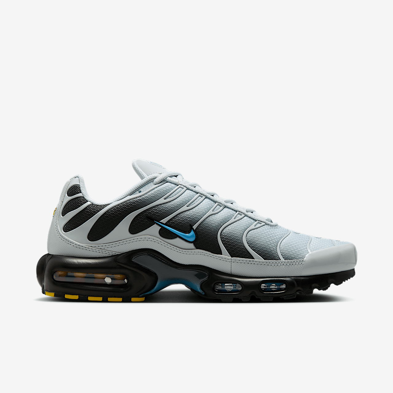 Nike Air Max Plus sneaker Pure Platinum/Dark Smoke Grey/Zwart/University Blue