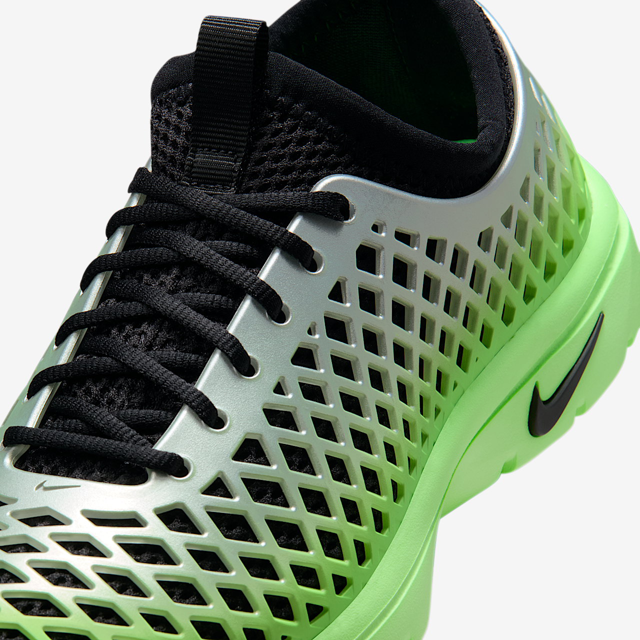 Nike  sneaker Metallic Silver/Voltage Green/Zwart