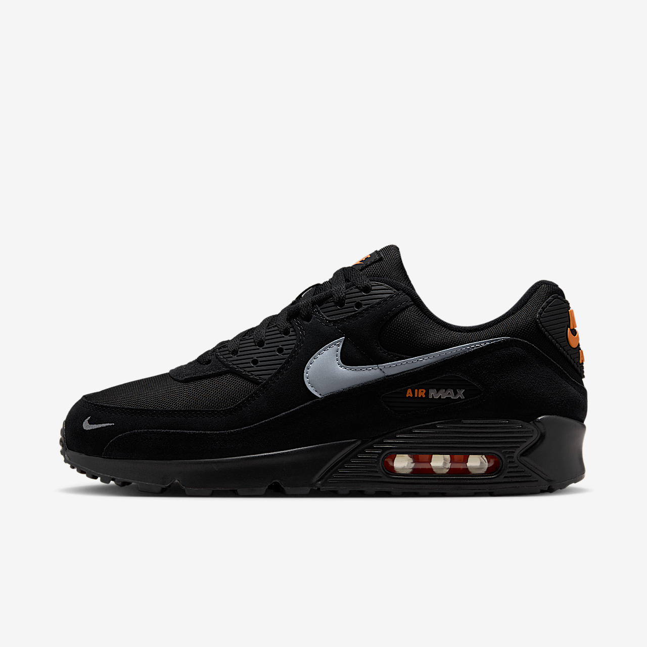 Nike Air max 90 sneaker Zwart/Total Orange/Metallic Cool Grey