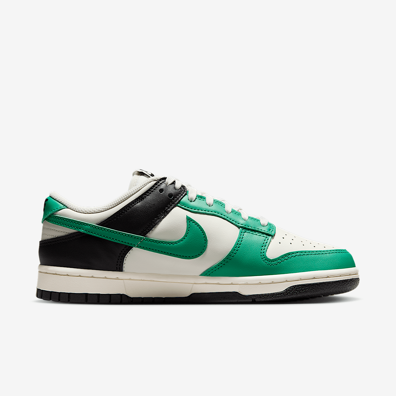 Nike Dunk Low sneaker Sail/Zwart/Stadium Green