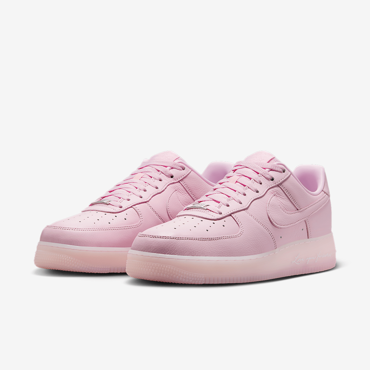 Nike Air Force 1 sneaker Pink Foam/Metallic Silver/Cobalt Tint