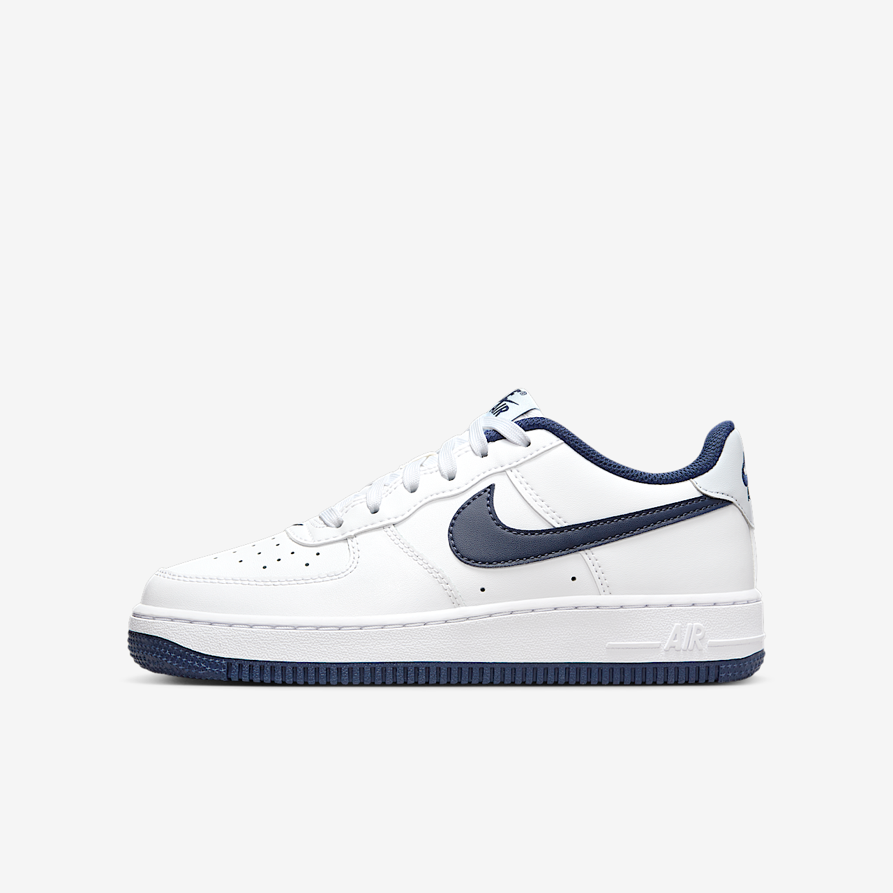 Nike Air Force 1 sneaker Wit/Football Grey/Midnight Navy