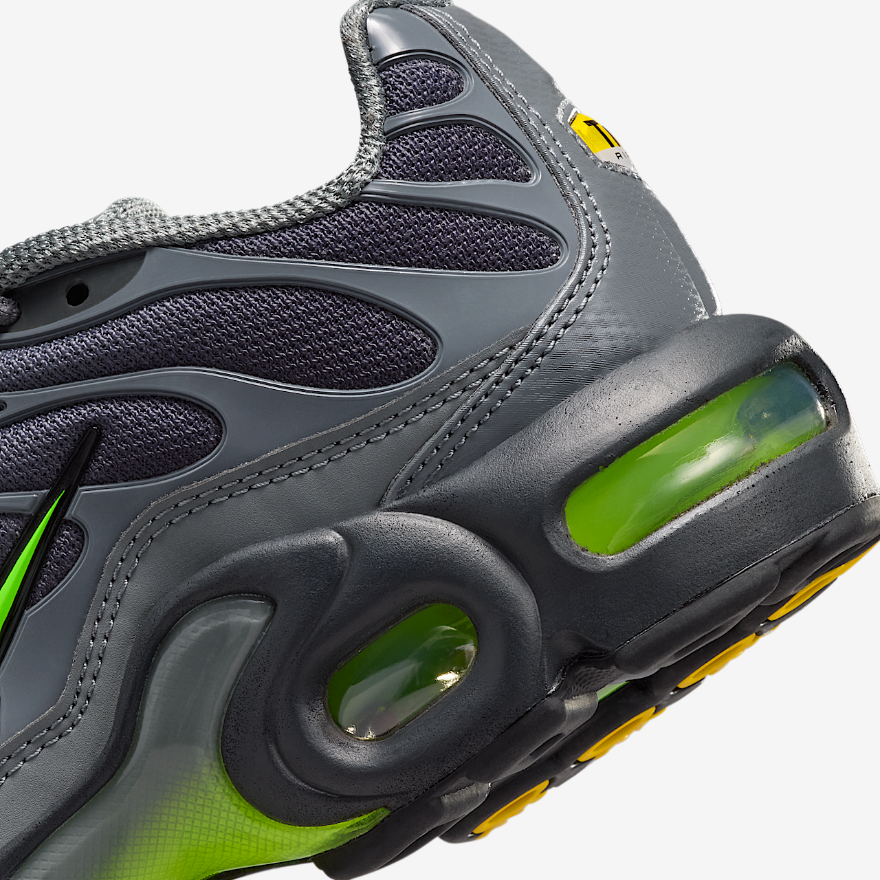 Nike Air Max Plus sneaker Smoke Grey/Dark Smoke Grey/Zwart/Volt