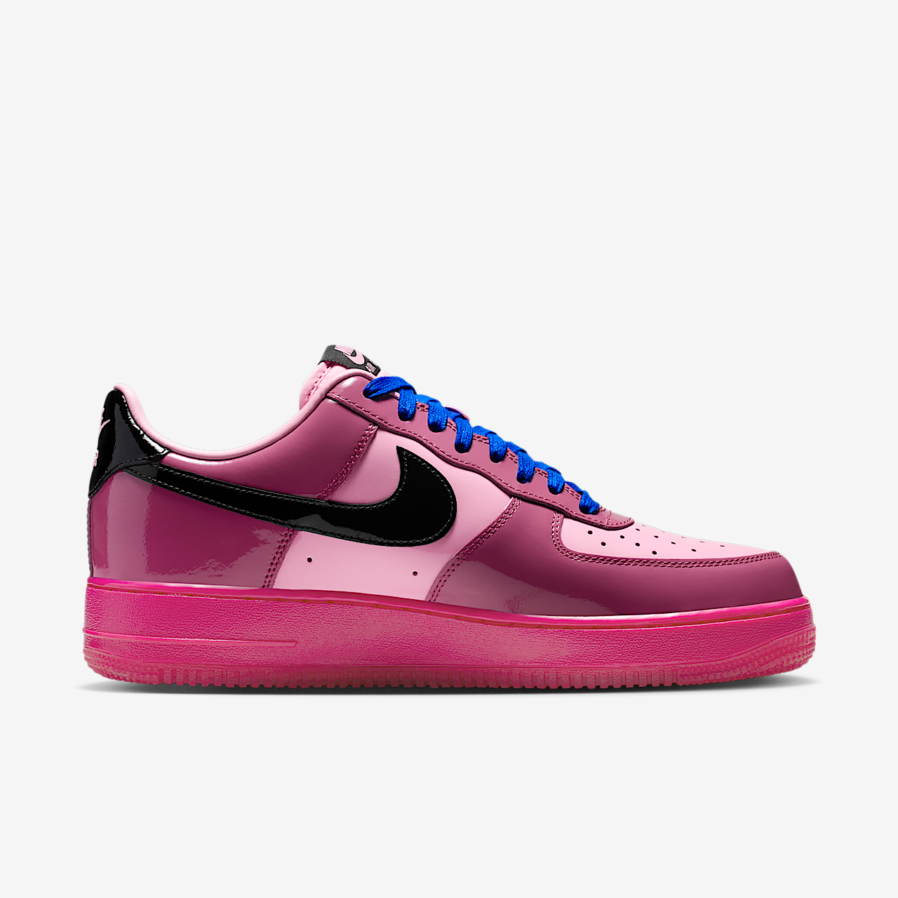 Nike Air Force 1 sneaker Pink Cooler/Mulberry Rose/Hyper Blue/Zwart