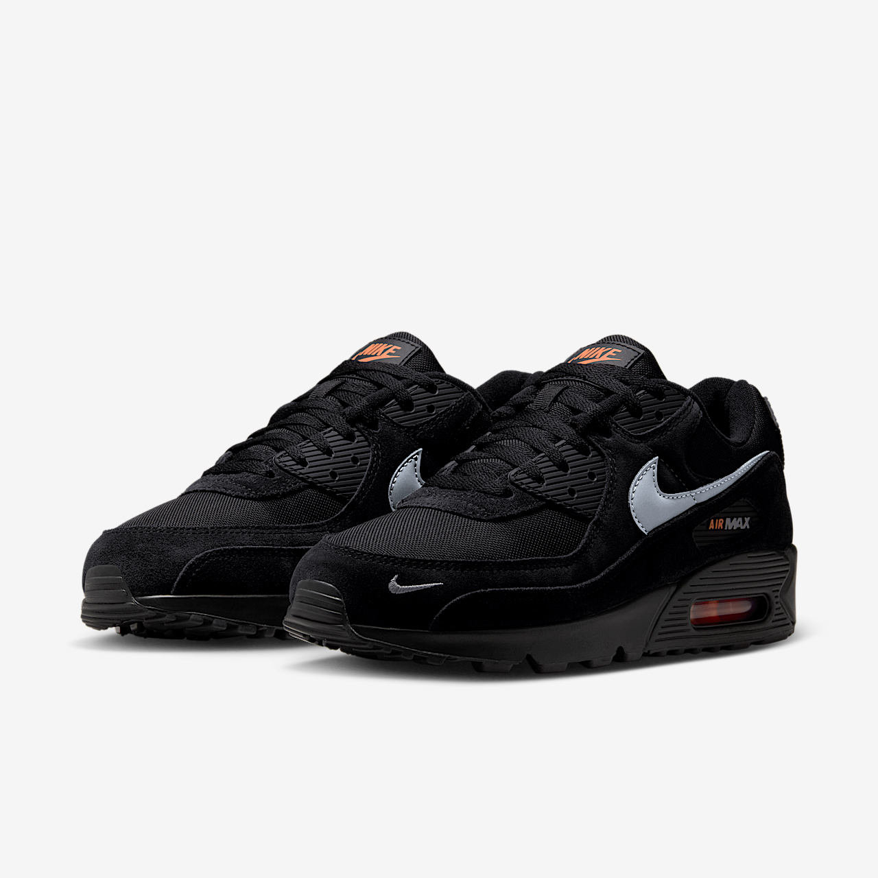 Nike Air max 90 sneaker Zwart/Total Orange/Metallic Cool Grey