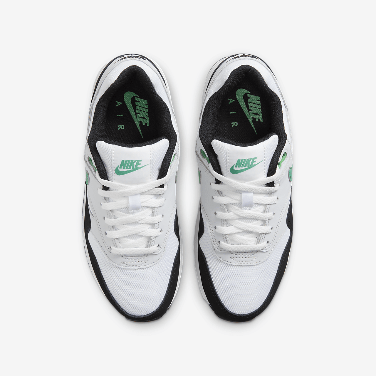 Nike Air Max 1 sneaker Wit/Pure Platinum/Zwart/Stadium Green