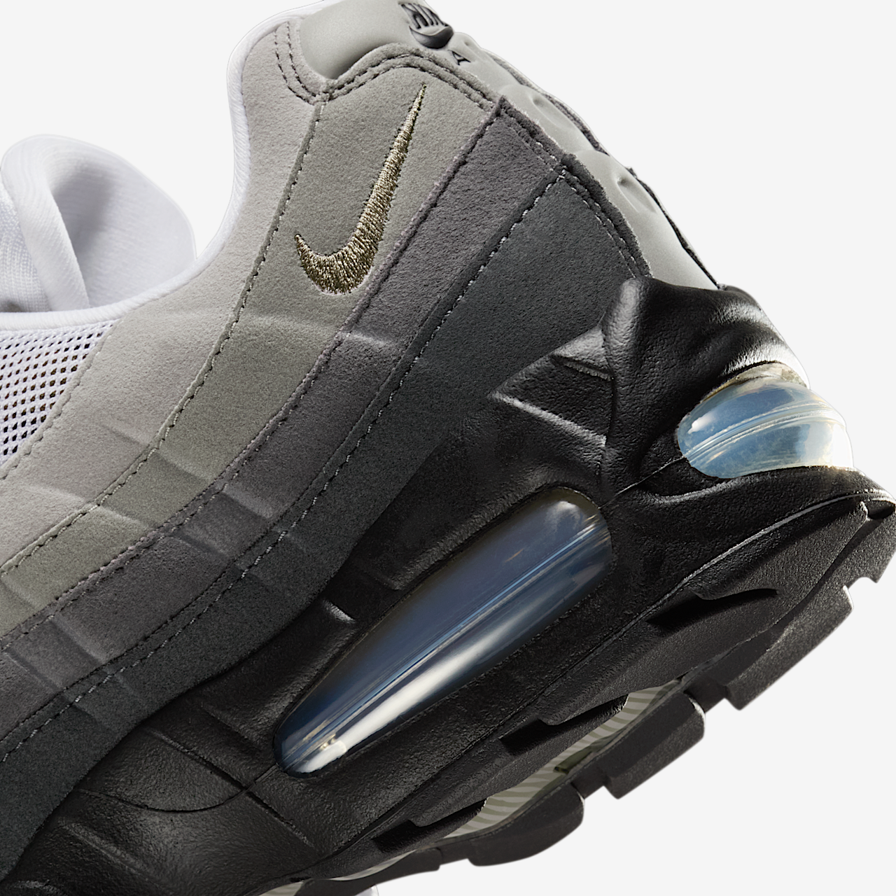 Nike Air Max 95 sneaker Zwart/Wit/Reflect Silver/Medium Olive