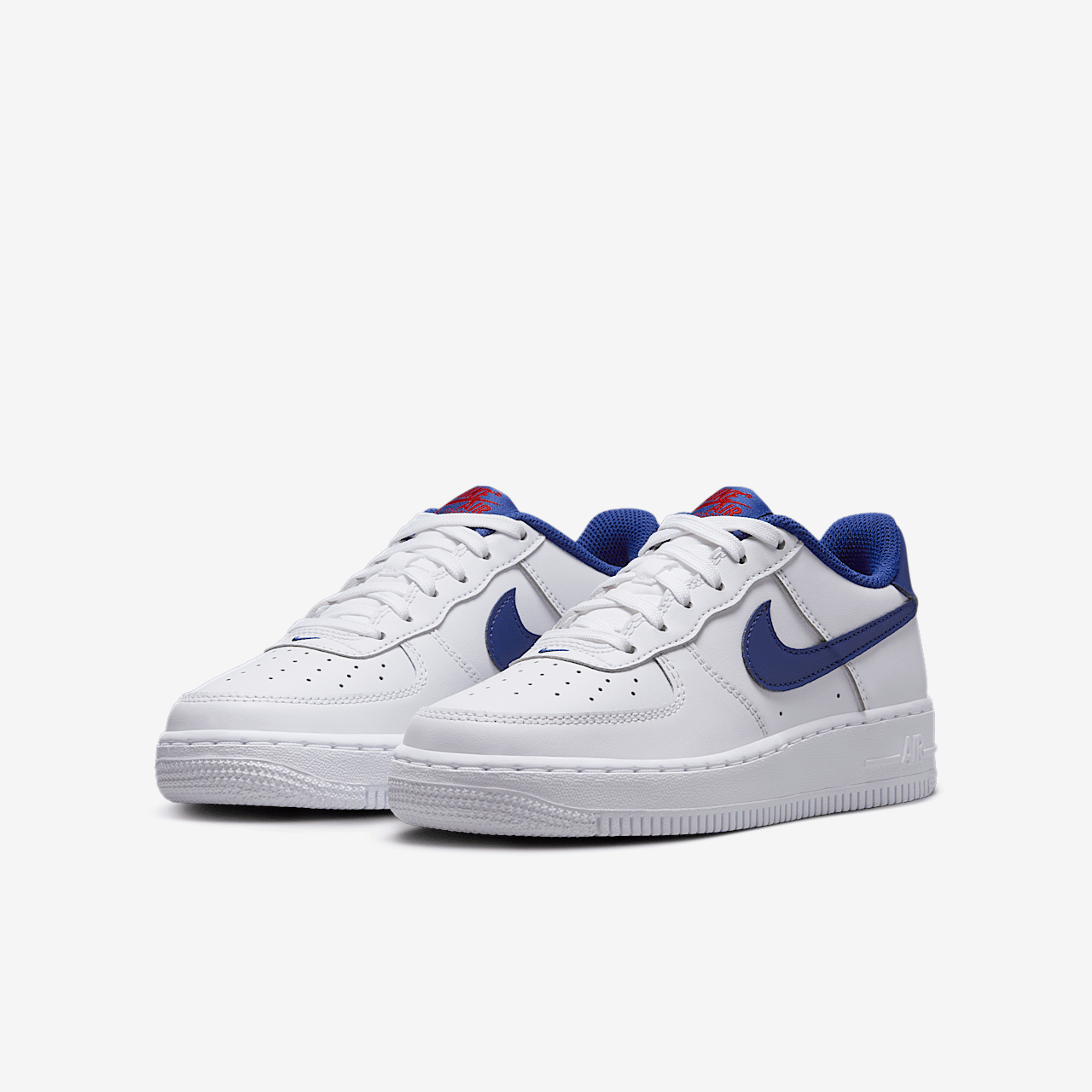 Nike Air Force 1 sneaker Wit/University Red/Deep Royal Blue