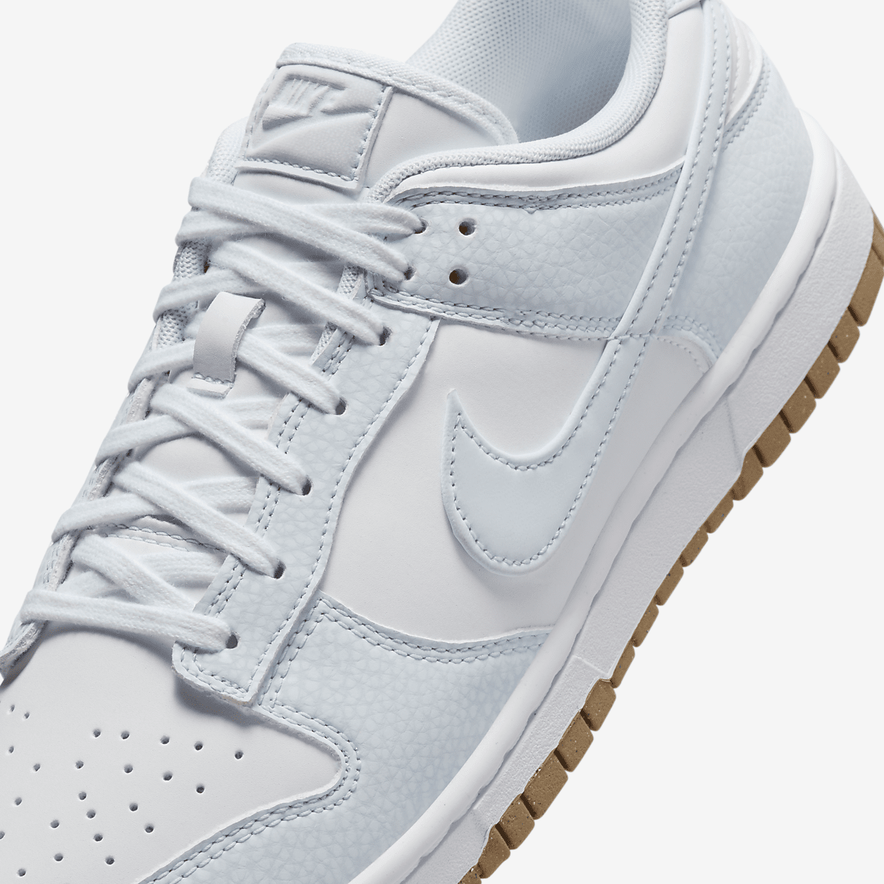 Nike Dunk Low sneaker Wit/Gum Light Brown/Football Grey