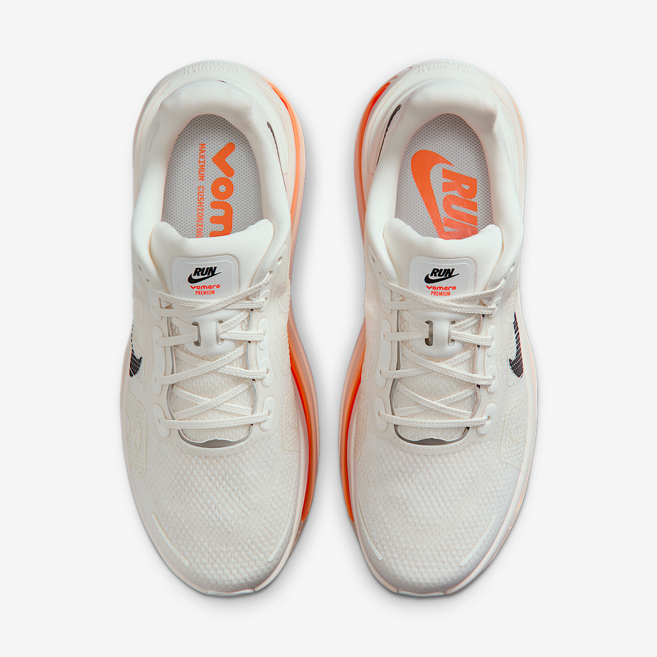 Nike Vomero sneaker Sail/Coconut Milk/Total Orange/Zwart